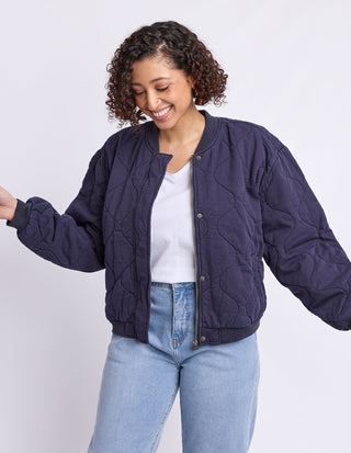 Jean Bomber Jacket - Midnight Navy - 8177047.MID - All About A Girl