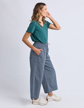 Julia Pinstripe Denim Pants - Blue/White Stripe - 81D1602.BLU - All About A Girl