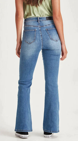 Junkfood Harri Wide Leg Jeans - San Francisco Blue - allaboutagirl