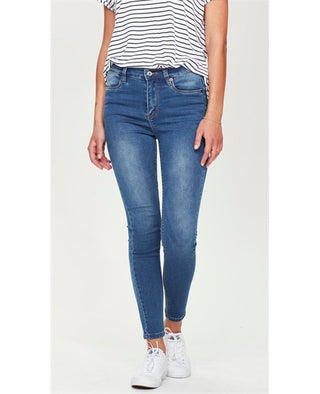 Junkfood Veronica Elastic Jeans - Mid Soft Blue - 36086 - allaboutagirl
