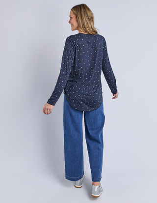 Kaja Long Sleeve Tee - Navy - 8178062.NAVY - All About A Girl