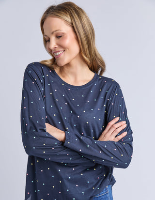 Kaja Long Sleeve Tee - Navy - 8178062.NAVY - All About A Girl