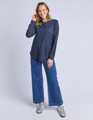 Kaja Long Sleeve Tee - Navy - 8178062.NAVY - All About A Girl