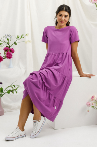 Short Sleeve Kendall Dress - Orchid