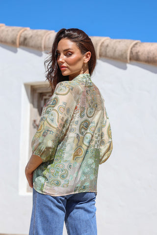 Barcelona Multi Top - Khaki/Blush