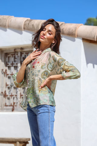 Barcelona Multi Top - Khaki/Blush