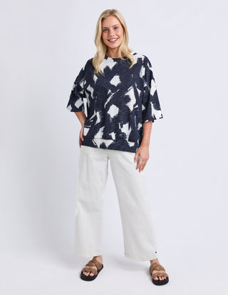 Klee Sweatshirt - Navy Abstract