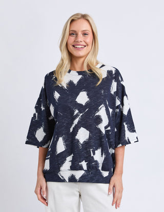 Klee Sweatshirt - Navy Abstract - 8188054.NAVY - All About A Girl