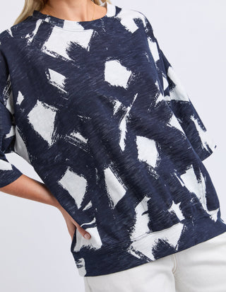 Klee Sweatshirt - Navy Abstract - 8188054.NAVY - All About A Girl