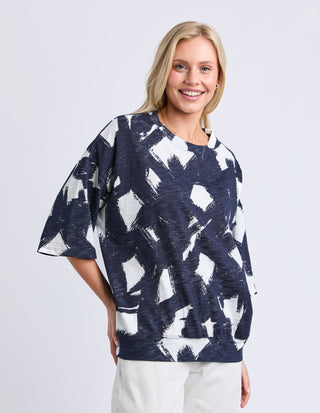 Klee Sweatshirt - Navy Abstract - 8188054.NAVY - All About A Girl