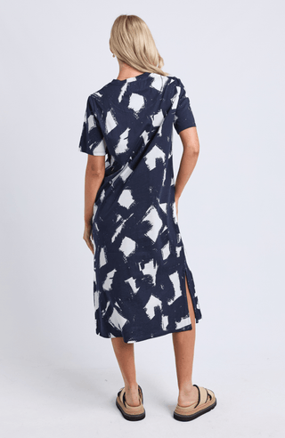 Klee Tee Dress - Navy Print - 8188052.NAVY - All About A Girl