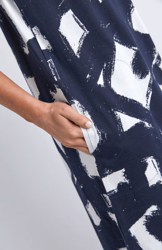 Klee Tee Dress - Navy Print - 8188052.NAVY - All About A Girl