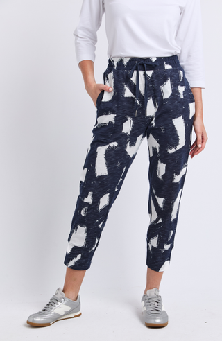 Klee Pants - Navy Abstract