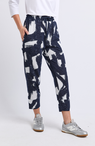 Klee Pants - Navy Abstract