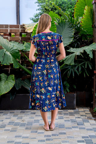 Lance Midi Dress -Navy - C25179413 - All About A Girl