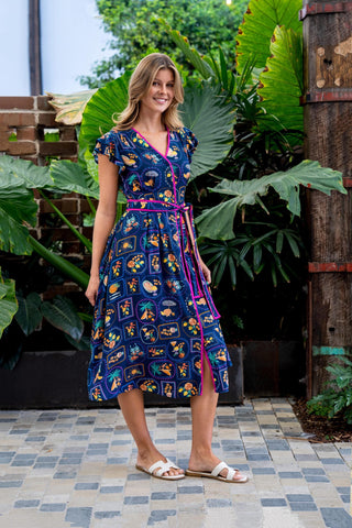 Lance Midi Dress -Navy - C25179413 - All About A Girl