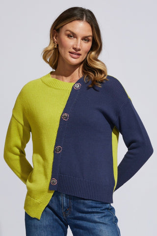 LD+Co Button Detail Knitwear - Lime - LC6177 - allaboutagirl