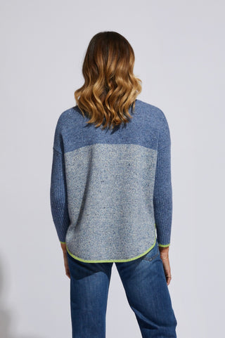 LD+Co Donegal Feature Knitwear - Denim - LC6166 - allaboutagirl