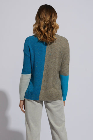 LD+Co Intarsia Fleck Knitwear - Grey - LC6186 - allaboutagirl