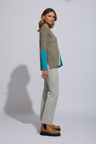 LD+Co Intarsia Fleck Knitwear - Grey - LC6186 - allaboutagirl