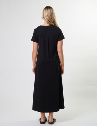 Leah Dress - Black Stripe