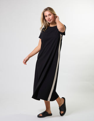 Leah Dress - Black Stripe
