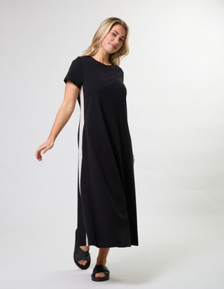 Leah Dress - Black Stripe