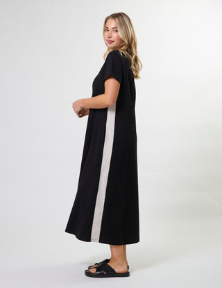 Leah Dress - Black Stripe