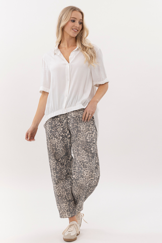 Leopard Barrell Jeans - Animal Print