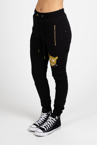 Escape Trackies Leopard - Black/Gold