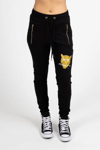 Escape Trackies Leopard - Black/Gold