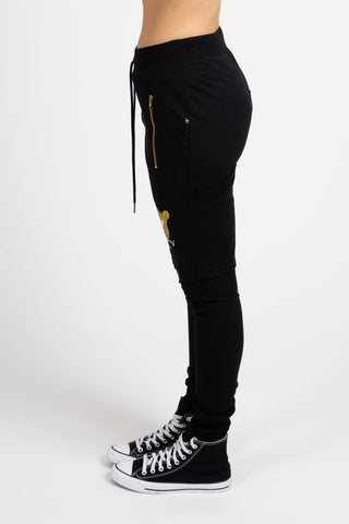 Escape Trackies Leopard - Black/Gold