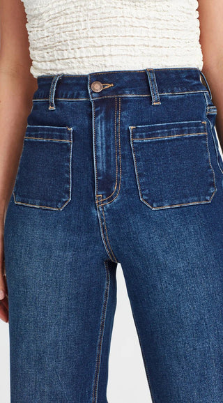 Libby Wide Leg Jeans - Dark Blue - J18 - All About A Girl