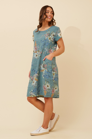 Morgan Linen Dresses - Verde