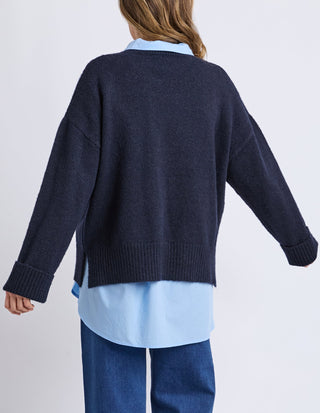 Lobster Intersaid Knit - Classic Navy - 8177032.CNAV - All About A Girl