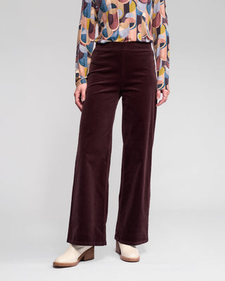 Loft Cord Wide Leg Pull On Pants - Merlot - 235M - All About A Girl