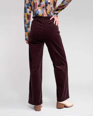 Loft Cord Wide Leg Pull On Pants - Merlot - 235M - All About A Girl