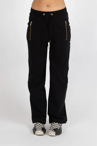 Loose leg Escape Trackies - Black/Silver - F1552F2502-BK/SI - All About A Girl