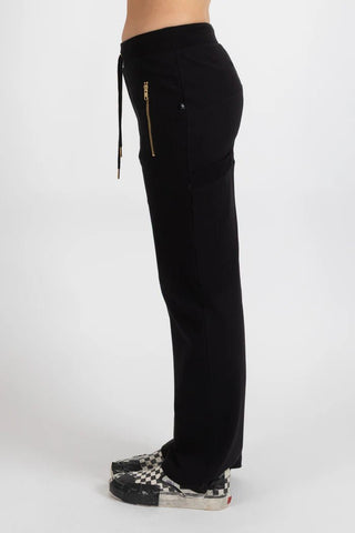 Loose leg Escape Trackies - Black/Silver - F1552F2502-BK/SI - All About A Girl