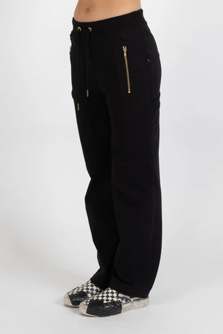 Loose leg Escape Trackies - Black/Silver - F1552F2502-BK/SI - All About A Girl