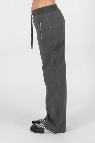 Loose Leg Escape Trackies - Coal-Silver - F1552F2502-CH/SI - All About A Girl