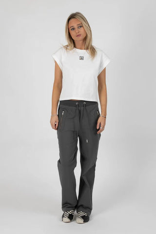 Loose Leg Escape Trackies - Coal-Silver - F1552F2502-CH/SI - All About A Girl