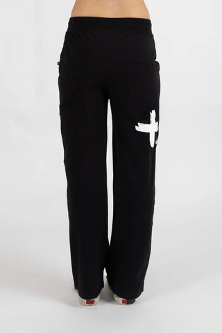 Loose leg Escape Trackies - Plus Dot - F1552F2502.908-BK-WH - All About A Girl