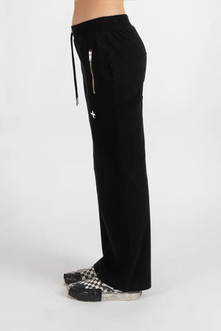 Loose leg Escape Trackies - Plus Dot - F1552F2502.908-BK-WH - All About A Girl
