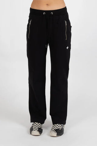 Loose leg Escape Trackies - Plus Dot - F1552F2502.908-BK-WH - All About A Girl