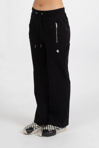 Loose leg Escape Trackies - Plus Dot - F1552F2502.908-BK-WH - All About A Girl