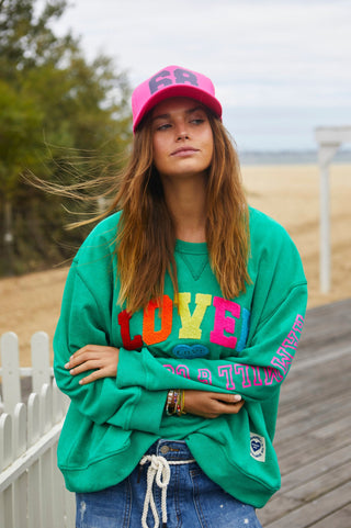 Lover Sweatshirt - Green - allaboutagirl