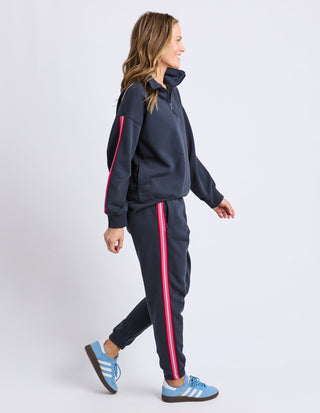 Lover Track Pants - Navy With Pink Stripe - 8177077.NAVY - All About A Girl