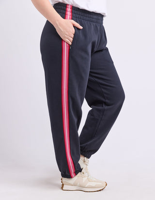 Lover Track Pants - Navy With Pink Stripe - 8177077.NAVY - All About A Girl