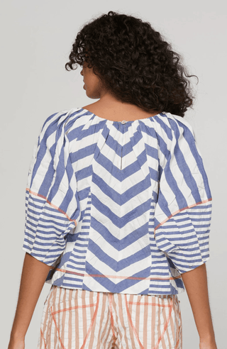 Boom Shankar Lucia Top Ocean Stripe, Front view | AAAG